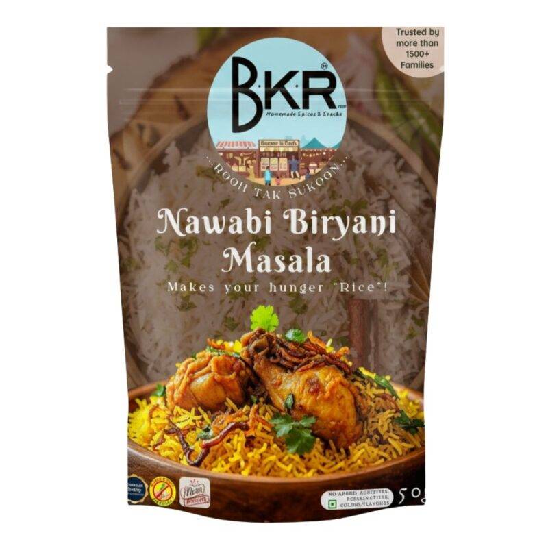 Nawabi Biryani Masala 100g for Authentic Biryani, Bharta, Bhindi, Chicken - 10