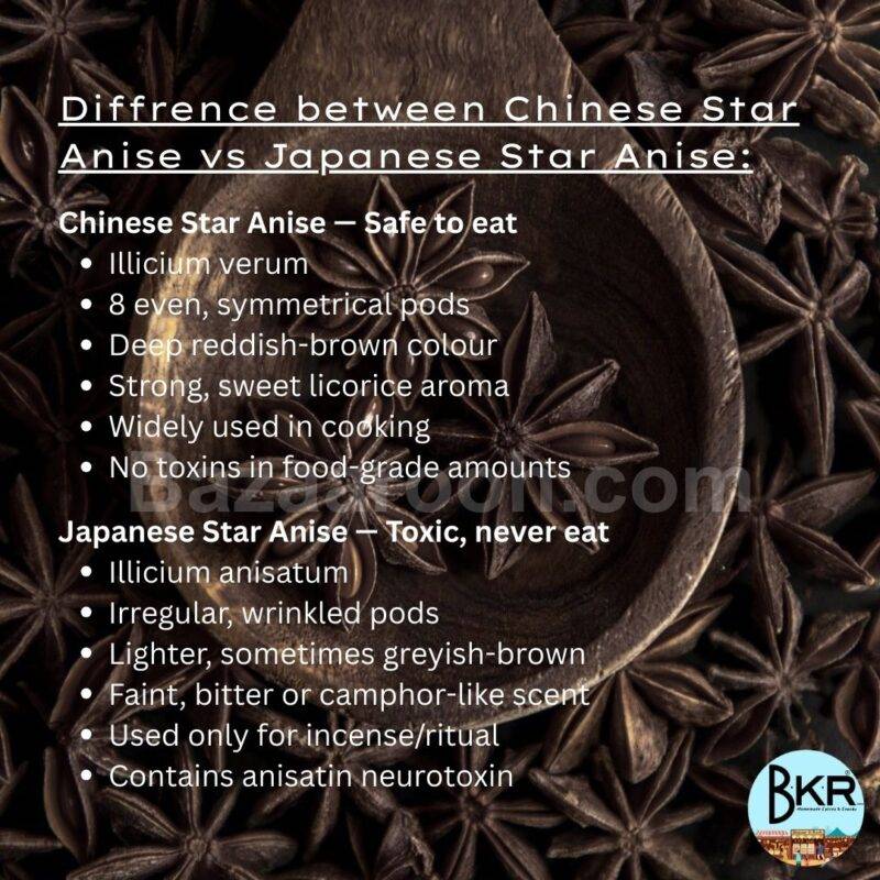 What is the diffrence betwee Chinese Star Anise vs Japanese